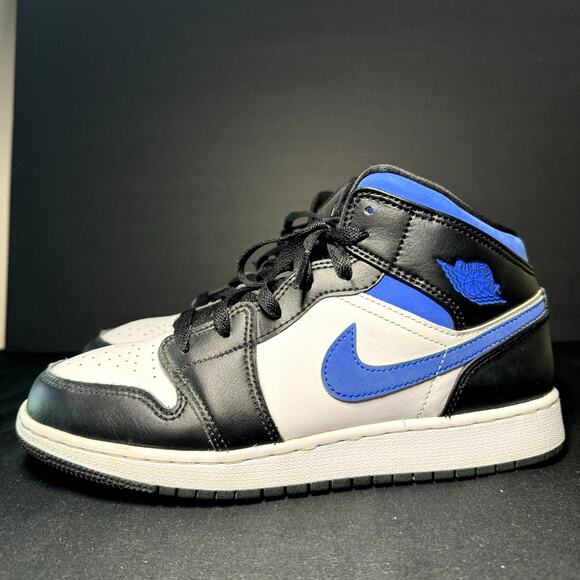 Size 7 - Nike Air Jordan 1 Mid GS Racer Blue Men's Shoes - Picture 8 of 8